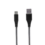 Cablu USB Type-C Impletit 2.4A pentru &Icirc;ncărcare și Transfer de Date (1m), CMCLASS