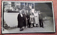 Poza de grup la Zizin - Fotografie tip carte postala datata 1938 foto