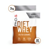 Pudra proteica cu aroma de caramel sarat Diet Whey, 2kg, PhD