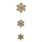 Decorațiune Crăciun, Model Suspendabil, Fulgi Spumă Bej cu Glitter, 55cm, Set 3 Bucăți