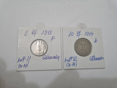 monede germania 2v. din 1913-14 foto