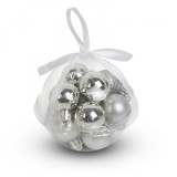Set decoratiuni de brad - argintii - 12 buc / set Best CarHome