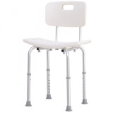 HomCom, scaun cu spatar pentru dus, 55X50.6X67,5-85,5 cm | Aosom Ro