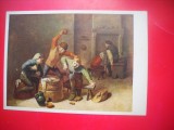 HOPCT 23883 BATAIA LA JOC DE CARTI -TARANI-- ADRIAEN BROUWER 1605-1638 --GERMANIA --MUZEE - CP PICTURA --NECIRCULATAMUNTII