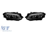 Set de faruri LED de tuning potrivit pentru Mercedes ML 2012-2015, carcasa neagra, potrivit pentru modelele cu faruri Xenon si conversie de bara de pr