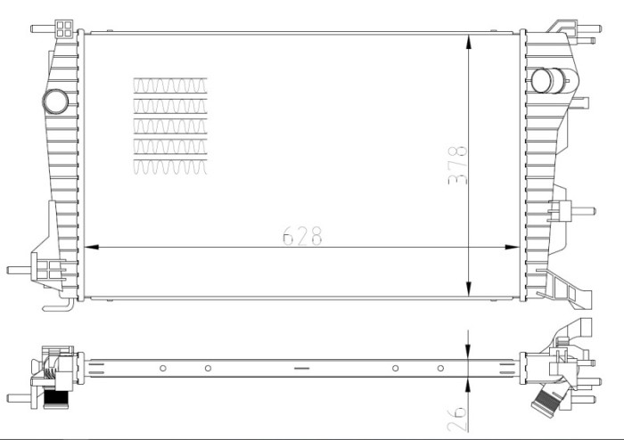 NRF 550004 Radiator, racire motor