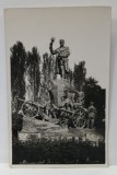 MONUMENTUL REGELUI CAROL I LA CRAIOVA , FOTOGRAFIE FORMAT CARTE POSTALA , INTERBELICA