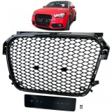 Grila sport cu fagure, grila radiator neagra lucioasa, potrivita pentru Audi A1 8X pre-facelift 10-14 Performance AutoTuning