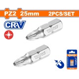 WADFOW - SET BITI PZ2 25MM - 2 BUC PowerTool TopQuality