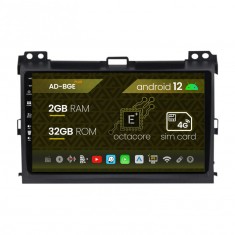Navigatie Toyota Prado J120 (2002 - 2010), Android 12, E-Octacore 2GB RAM + 32GB ROM, 9 Inch - AD-BGE9002+AD-BGRKIT083