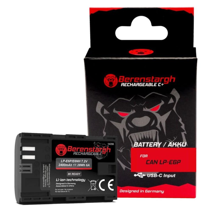 ​Baterie Reincarcabila Patona Berenstargh LP-E6P pentru Canon R5 Mark II R6 Mark II R7 R6 R5