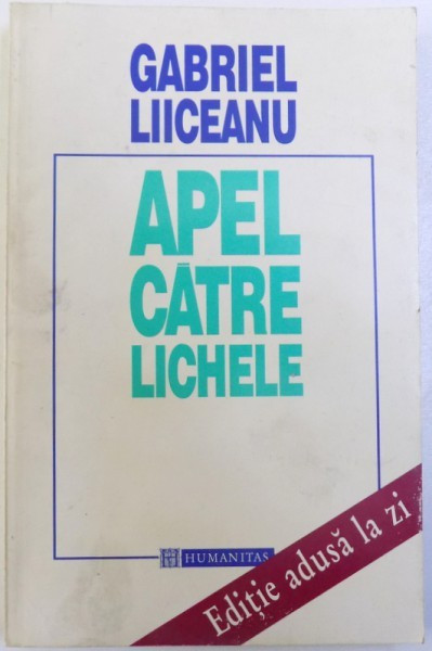 APEL CATRE LICHELE de GABRIEL LIICEANU , 1996
