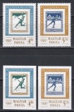 Ungaria 1985 - Expozitia Internationala de Timbre OLYMPHILEX, Sporturi de iarna, 2 Serii, DT + NDT (RARA - tiraj 8.700), MNH
