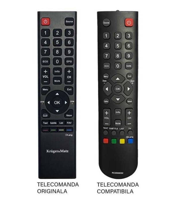 Telecomanda compatibila TV Kruger&amp;Matz KM0224-T4 IR 548/ 0E (453)