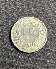 Moneda 1 franc 1976 Elvetia foto