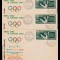 1961 Exil Romania - Emisiunea 23 tip B, 3 FDC Olimpiada Roma 1960, serie nedantelata