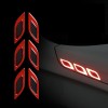Set 2 stickere reflectorizante diamond cu insertie carbon 5d, culoare rosie, AVEX