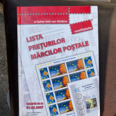 Lista preturilor marcilor postale valabila de la 1.02.2007