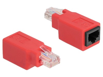 Adaptor RJ45 Cat 5e roșu foto