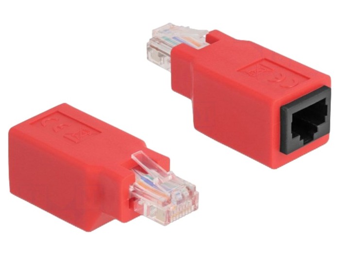 Adaptor RJ45 Cat 5e roșu