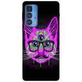 Husa compatibila cu Motorola Moto G22 model Tripping cat, Silicon, TPU, Viceversa, Transparent, Carcasa