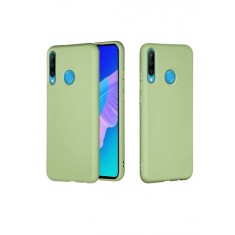 Husa silicon antisoc cu microfibra in interior Huawei Y7p , Verde