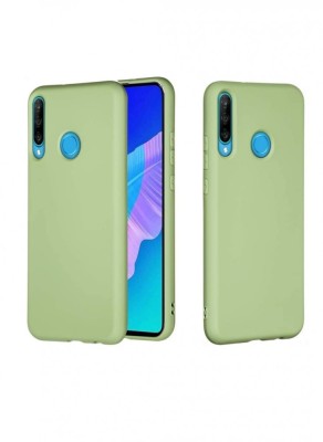 Husa silicon antisoc cu microfibra in interior Huawei Y7p , Verde foto