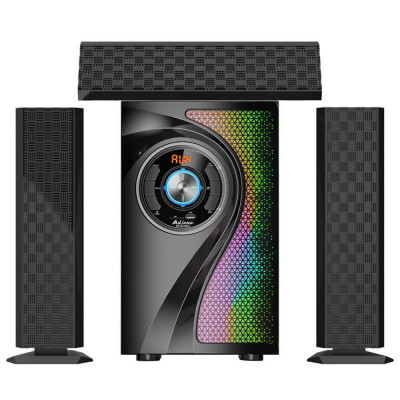 Sistem audio 3.1, subwoofer, 60W RMS, lumini LED RGB, Bluetooth, USB, MP3, foto