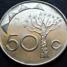 Moneda exotica 50 CENTI - NAMIBIA, anul 1993 * cod 2696