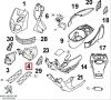 Carena laterala stanga fata originala Peugeot Metal X &ndash; TKR2 &ndash; TKR Furious - TKR WRC - Trekker 2 2T 50cc (gri)
