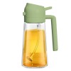 Oliviera 2 in 1, din sticla, cu maner din plastic, capacitate 600ml, cu stropire si pulverizare, transparent/verde