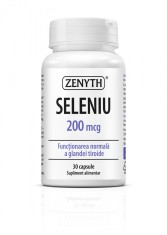 Seleniu, 30 capsule, 200 mcg, functionarea normala a glandei tiroide, ZENYTH