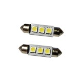 Becuri LED Sofit 39 mm 24V cu 3 SMD 5050, lumina alba, set 2