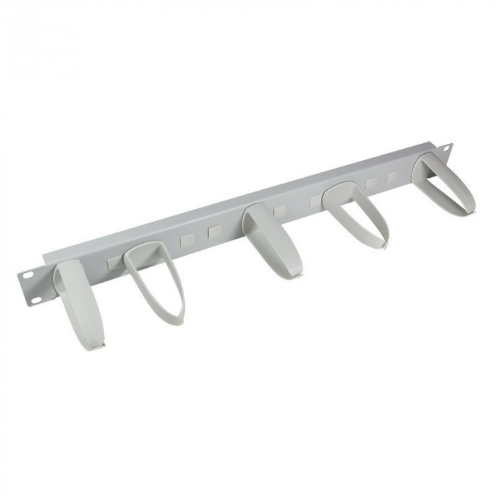 Organizator cablu cu manere de plastic ,LogiLink , 19&#039;&#039; 1U , gri