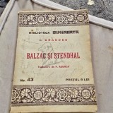 BALZAC SI STENDHAL - G. BRANDES