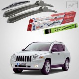 Cumpara ieftin Ștergătoare Jeep Compass MK 2006-prezent | Set Față și Spate Flat &ndash; TeamCar&reg;