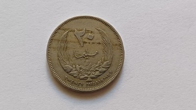 Libia-20 Milliemes 1965 foto
