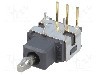 Intrerupator basculant, 3 pozitii, mod comutare (ON)-OFF-(ON), SPDT, NKK SWITCHES - A18KH