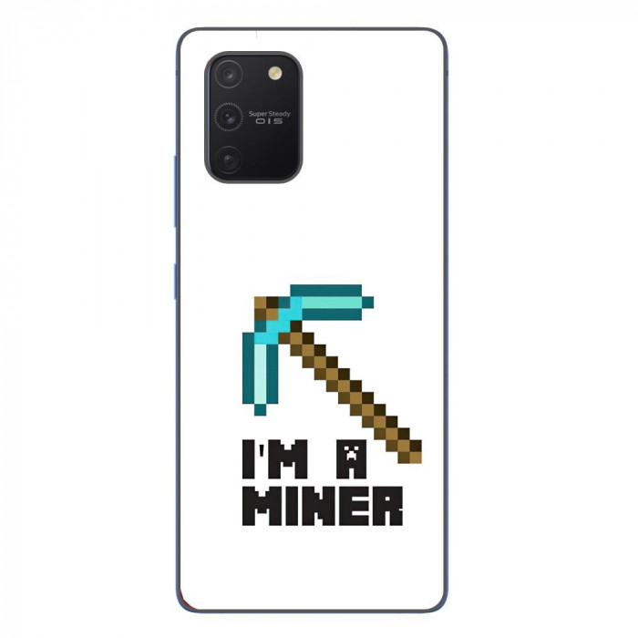 Husa compatibila cu Samsung Galaxy S10 Lite Silicon Gel Tpu Model Minecraft Miner