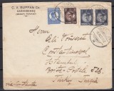 ROMANIA 1930 LP 86 EFIGIA REGELUI CAROL II /PLIC CU ANTET CIRCULAT CARANSEBES-ISTANBUL/TURCIA VIA CONSTANTA 1932