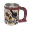 Cana Medievala Pirate Skull, 11.5cm, 400ml decorat 360grade Tole 10 39484