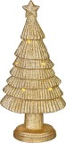 Brad decorativ LED auriu MagicHome din polyresin, 31 cm