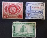 Pakistan 1948&ndash;1964 - Lot 3 Timbre &bdquo;Artă Tradițională, Industrie &amp; Mausoleul Quaid-i-Azam&rdquo; -CLN1