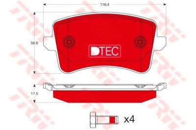 Set placute frana,frana disc AUDI A4 Avant (8K5, B8) (2007 - 2015) TRW GDB1765DTE foto