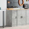 VidaXL Dulap depozitare garaj Beton Gri 30x51x85 cm lemn masiv de pin