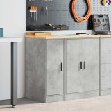 vidaXL Dulap depozitare garaj Beton Gri 30x51x85 cm lemn masiv de pin