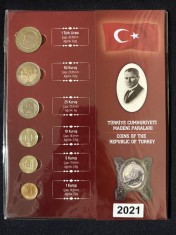Set complet de monede bancare &ndash; Turcia 2021, 6 monede UNC