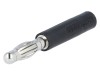 Adaptor Banana 4mm 32A SCH&Uuml;TZINGER Nichelat Negru Conector Mufa Banana
