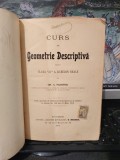 Gh.A. Nichifor, Curs de Geometrie Descriptivă, manual pentru clasa VII-a a Liceelor Reale, timbru fiscal, Editura C. Sfetea, București 1913, 248