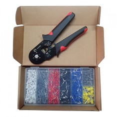 Set cleste pentru sertizare E-LOCKS, model HSC8 6-6A, cu sase falci + 1900 buc terminale conductori